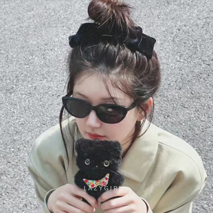 精致细腻丝绒蝴蝶结马尾夹 半扎发卡弹簧夹2025新 赵露思许妍同款