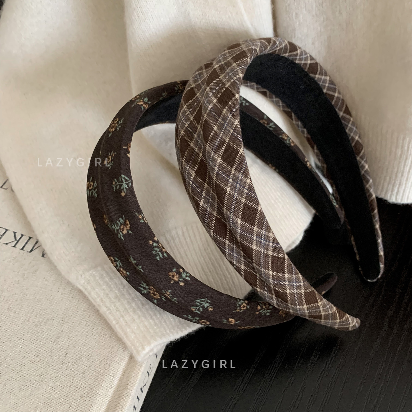 咖棕好时髦~早秋高颅顶立体发箍