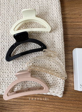 极简发抓~中号简约抓夹扎头发夹后脑勺盘发鲨鱼夹韩国ins博主发饰
