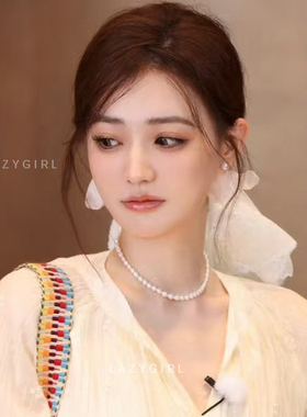 南韩欧尼~法式慵懒蕾丝方巾发圈