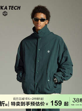古由卡GuukaTech户外特氟龙教练夹克男秋季 三防休闲防水速干外套