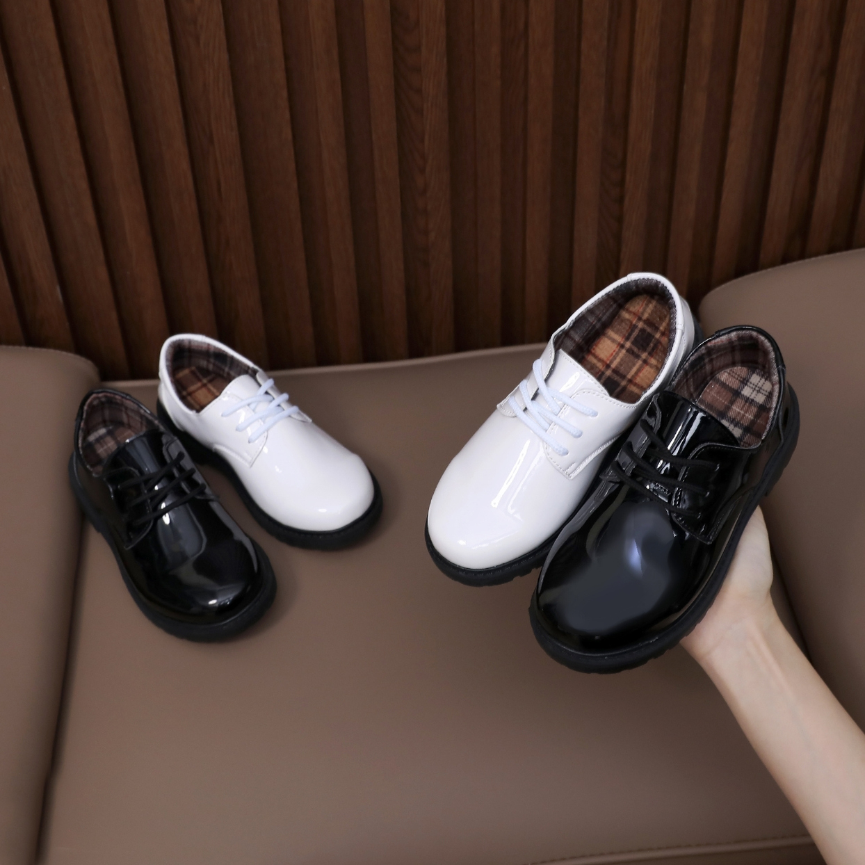 女童黑色皮鞋演出鞋表演鞋公主鞋小皮鞋儿童学生男童真皮软底胶鞋