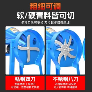 铡草机切草机小型家用q饲料猪草切碎机打草粉碎机养殖用碎草机鸡