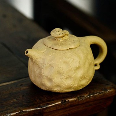 特价清仓 208CC蘑菇壶 宜兴紫砂茶壶 徐孟大供春U壶 绿泥树桩扁壶