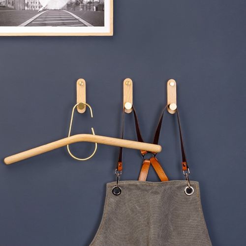 现货速发黑胡桃实木黄铜小挂钩入户进门口衣N服帽钩墙上壁挂玄关