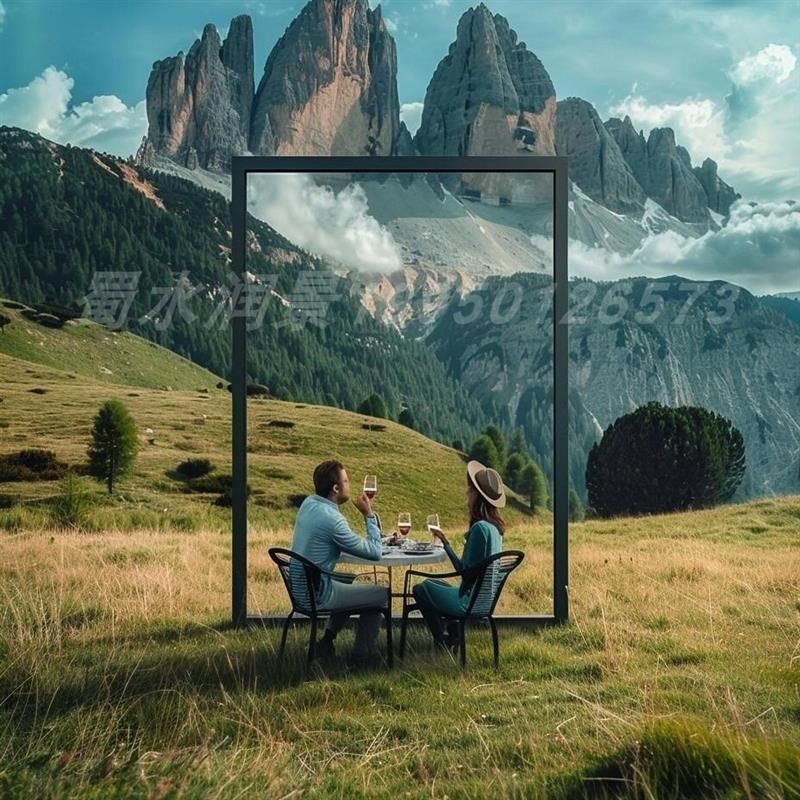 网红厂家直销大型定制景区u拍照打卡美陈摆件创意相框相框景观厂,商业/办公家具,景观道具/景观摆件/景观装置,淘宝优惠券,粉丝福利购,淘宝优惠卷