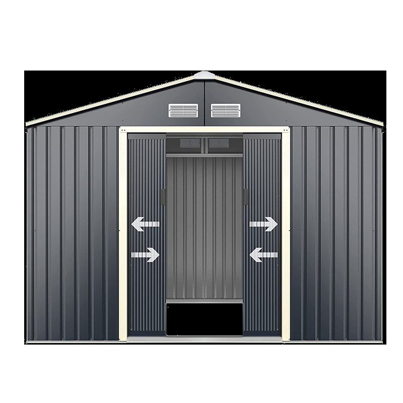 庭院移动房户外工具铁皮房移动储物可拆卸彩N钢杂物活动室外简易