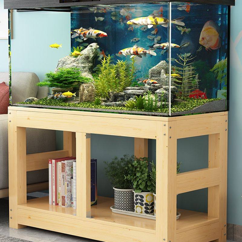 实木鱼缸架底座水族箱架子鱼缸底柜鱼缸柜子鱼P缸桌子实木鱼缸架