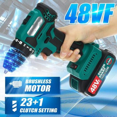 48VF Cordless Brushless Electric Impact Drill CordVless Rota
