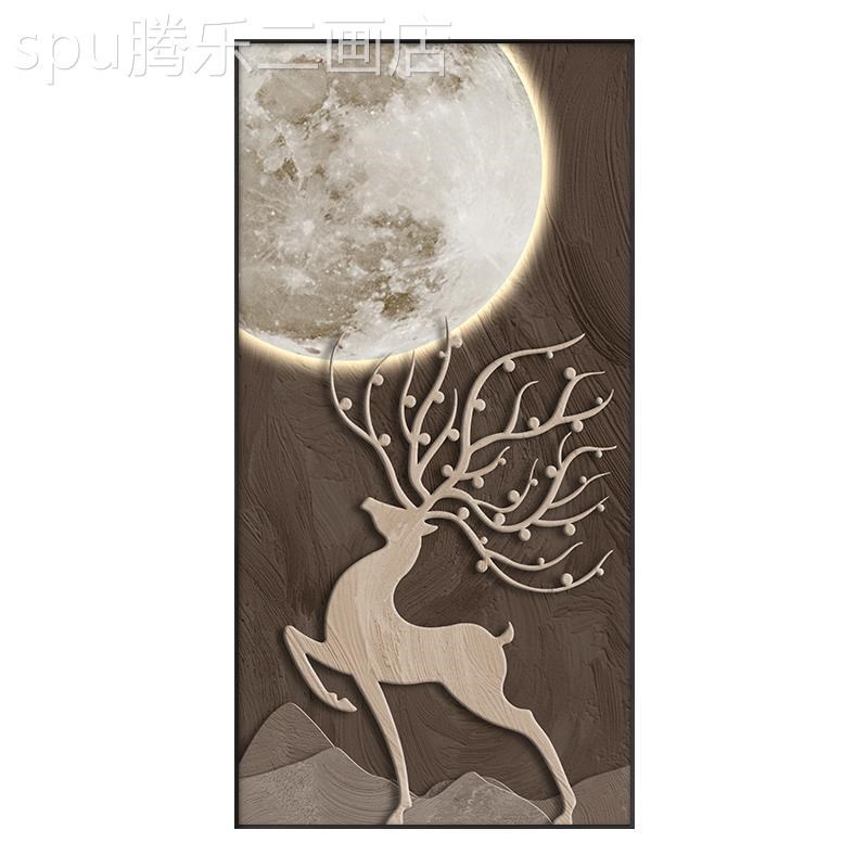 网红福墙禄望月高客感梯入廊户玄关F装饰走过道楼挂现级代轻奢厅