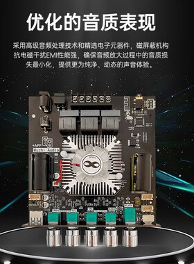HT21-3G三代 2.n1声道TDA7498E蓝牙功放模块低音炮160Wx2+220W