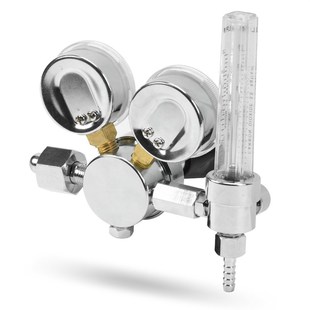 双表标准气体流量计减压表压力表YQAB 731LS甲烷尾气检测8L小钢瓶