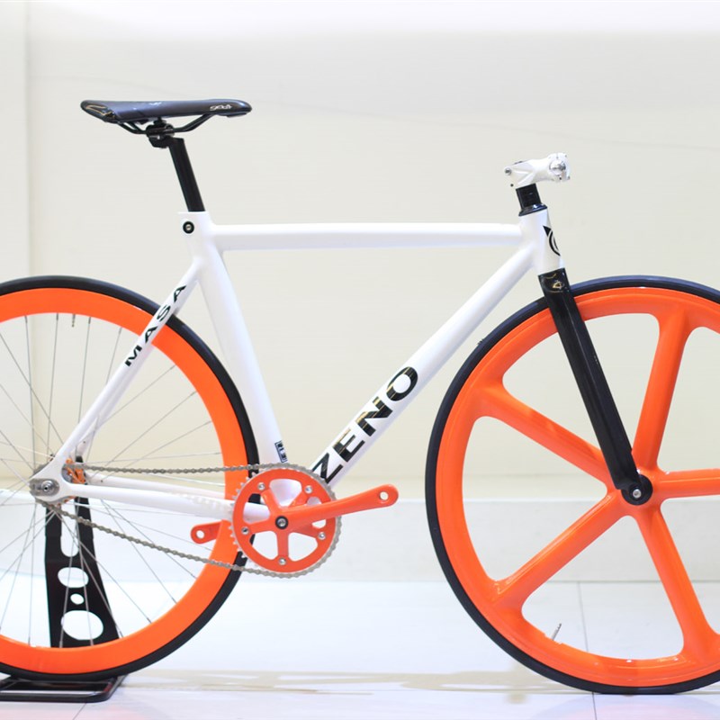 @自行车芝诺Masa铝合金死飞单速车架气动辐条五刀Z轮特价整车