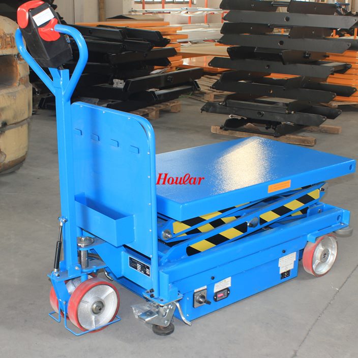 1现货ESS50全电动移动升降平台车全自动液压升降车搬运升货物车