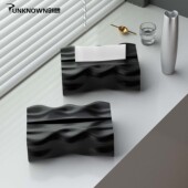 ins创意纸巾盒客厅高档轻奢家用抽纸盒高级感高颜值黑色纸抽盒