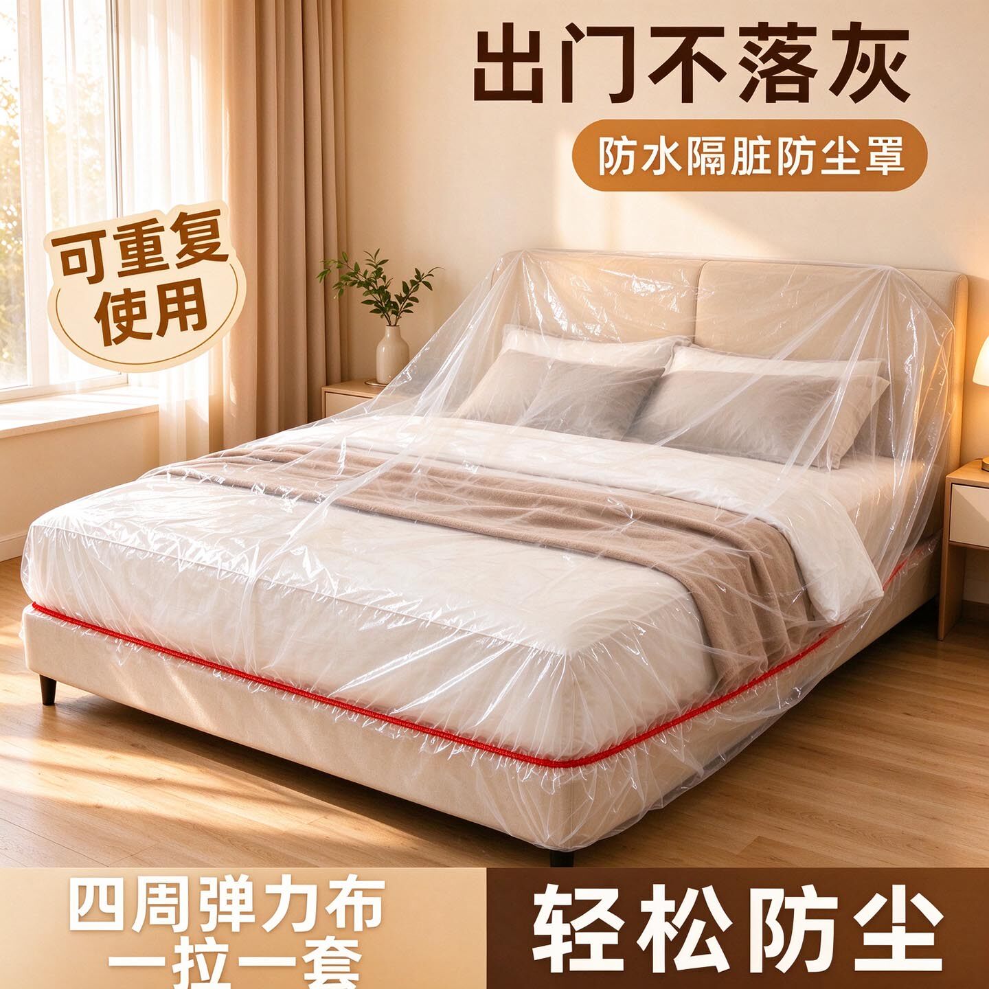 一次性全包防尘隔脏可复用床罩