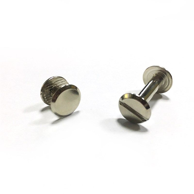 皮具箱包子母螺丝铆钉  M3台历相册菜谱钉帐钉螺母 一Z字对锁螺