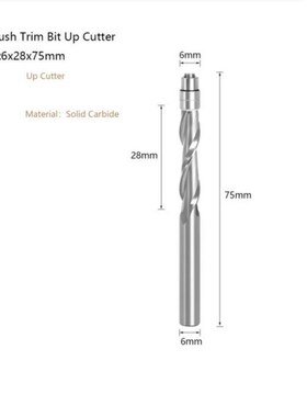 1 Pcs Router Bit Miilrling Cutter W/ 6mm Shank Compression F