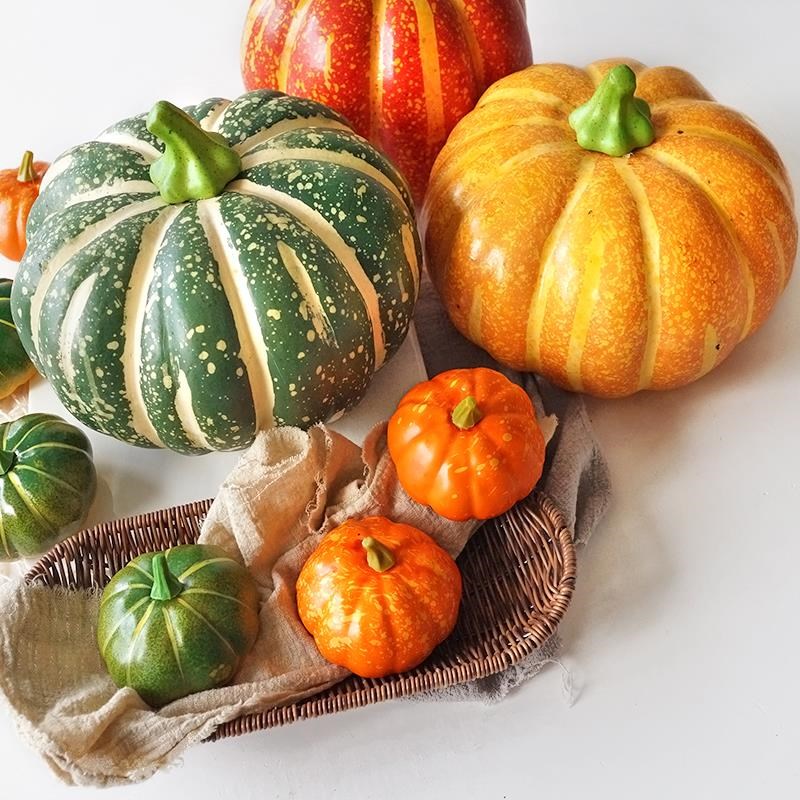仿真南瓜仿真水果蔬菜模型大南瓜塑料假南瓜蔬R菜道具橱柜摆件装
