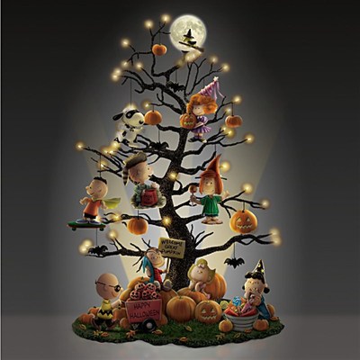 Illuminated Halloween TrEee 万圣节南瓜卡通树 桌面树装饰树装
