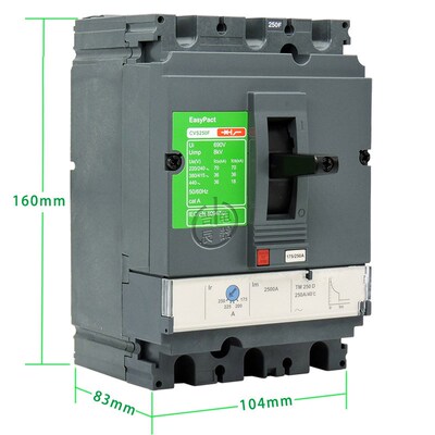 塑壳断路器CVS10j0/160/250/400/630N/F/H/E 3P 4P空气开关