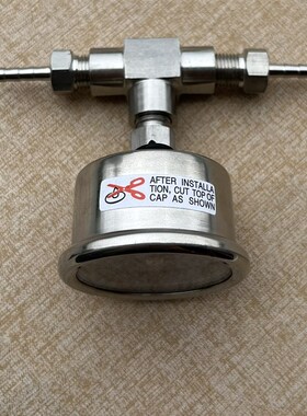 轴向不锈钢防腐压力表含三q通宝塔接头 表径41mm 压力6bar 90psi
