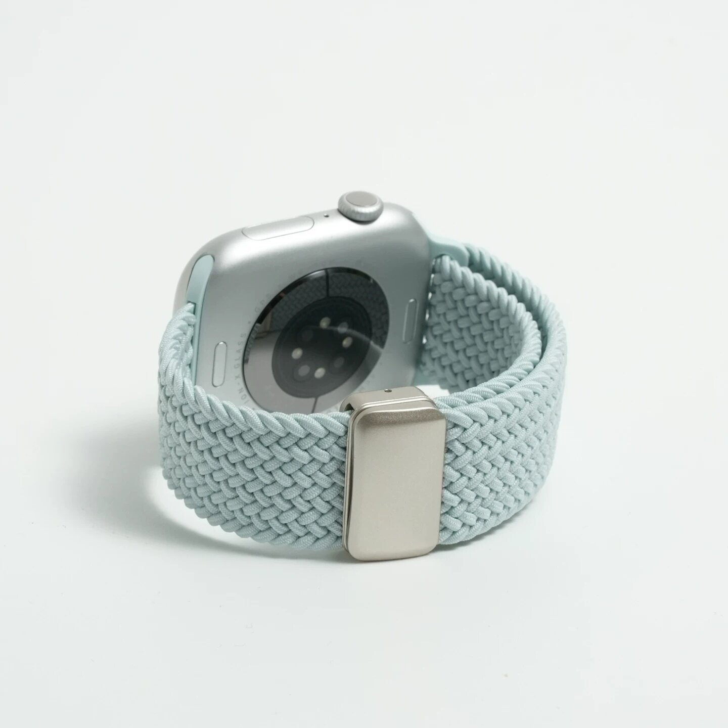 适用applewatchS12/11尼龙编织磁吸表带苹果10手表ultra4/3/2男女情侣iwatch9/8/7/6新款夏天透气SE小众腕带