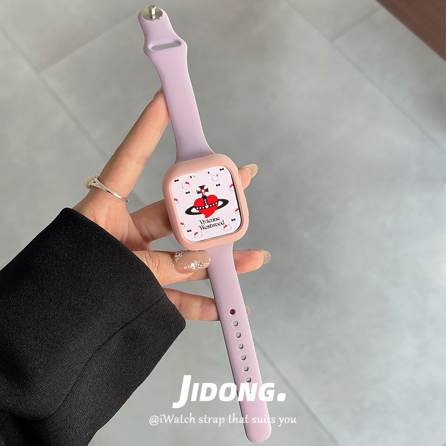 适用applewatchS11/10夏日多巴胺细款苹果手表保护壳ultra3/2女款闺蜜iwatch9/8/7/6新款运动透气SE小众腕带