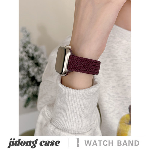 适用iwatch11苹果手表applewatch9表带s10休闲百搭小蛮腰尼龙编织s8s7磁吸Ultra23新款45SE透气6女S9闺蜜小众
