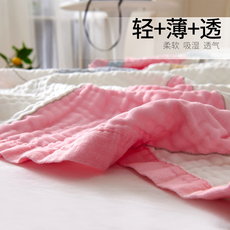 A类六层泡泡纱婴幼儿盖毯新生吸湿浴巾全棉毛巾被单人沙发午睡毯 床上用品 休闲毯/毛毯/绒毯 原图主图