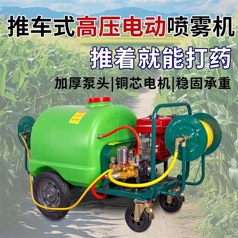 农用手推式打药机l果园槟榔喷雾打药汽油机柴油机园林推车消毒