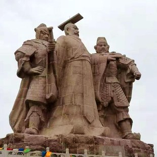 户外大型石雕定制古代帝王汉武帝刘彻雕塑名人故U居纪念广场景观