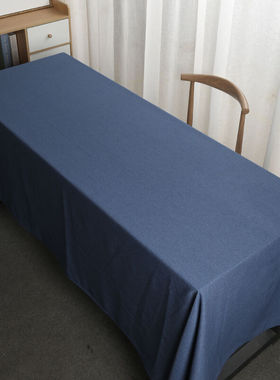 速发会议室桌布加大长方形灰色台布新中J式桌旗茶桌布艺尺寸定制