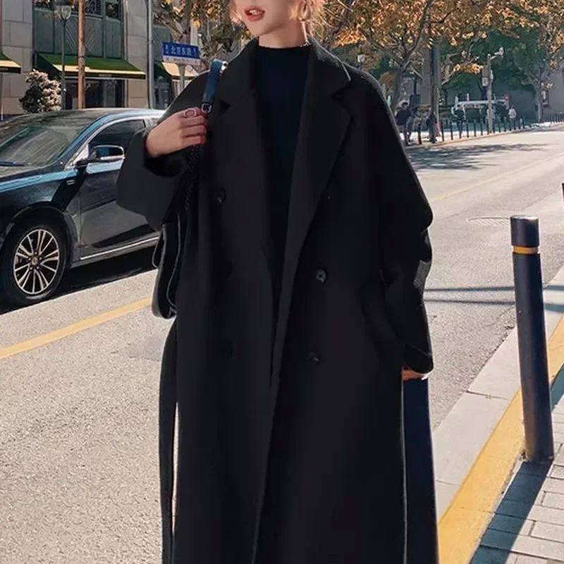 Casual loose suit collar long coat jacket 休闲宽松西装领大衣