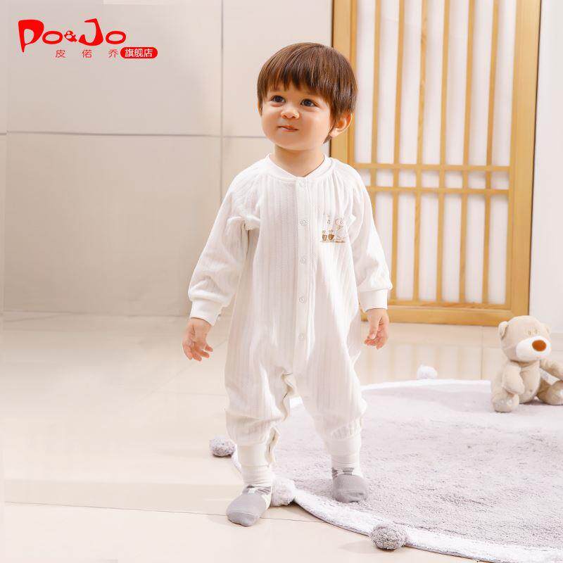 皮偌乔婴儿秋冬连体衣纯棉衣服a类新生初生宝宝居家爬服保暖哈衣