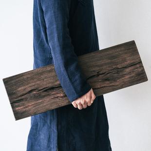 黑檀木茶盘 草木祠 自然纹路覆古茶台干泡盘家用小茶盘功夫茶具