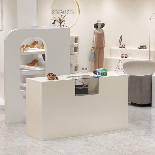 烤漆收银台店铺小型吧台服z装店理发店前台网红公司接待台