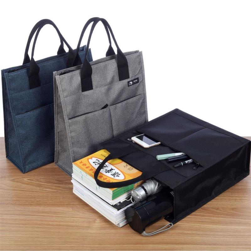 康百F7000大容量拉炼手提文件袋补习袋中小学生拎书袋帆布手提收