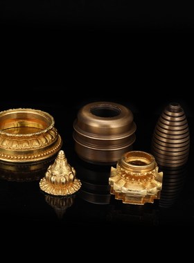 藏传密宗c法器纯铜佛塔噶当塔舍利菩提宝塔嘎当噶丹塔双色工艺大