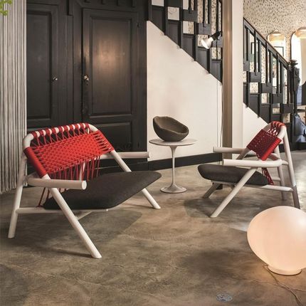 户外沙藤编c休家具阳台实发po0515木设计师露天靠背懒人摇几椅闲