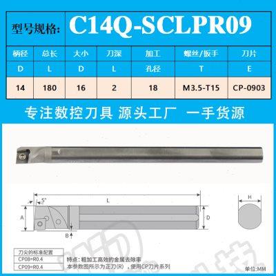 数控车刀螺钉式内孔钨钢防震刀杆C10 25 SCLPR08 09中心出水车刀