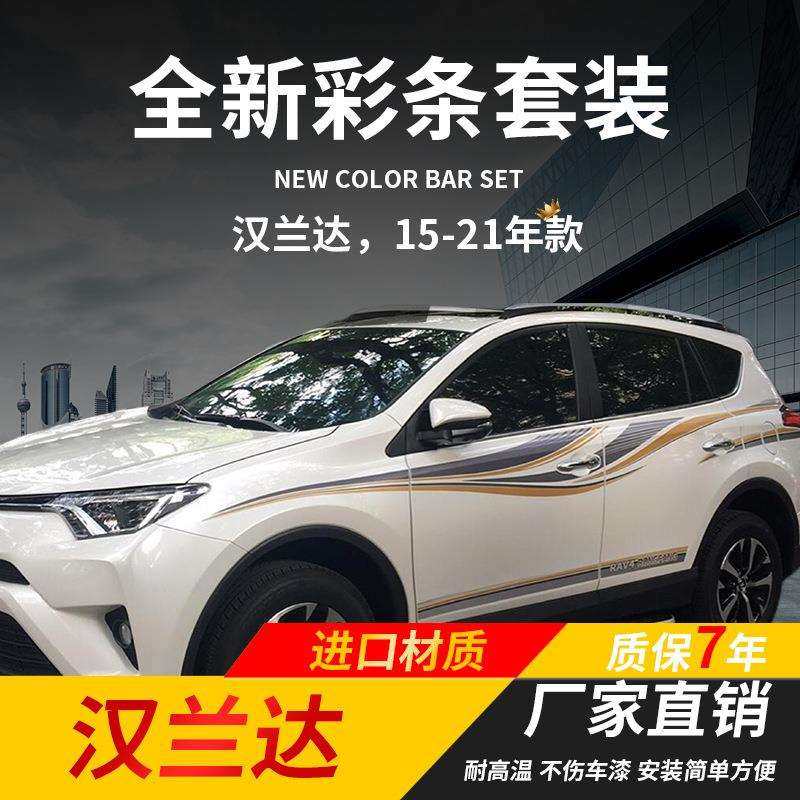 适用于15-19款丰田汉兰达车身贴装饰拉花彩条创意个性改装车贴纸,电子元器件市场,其它元器件,淘宝优惠券,粉丝福利购,淘宝优惠卷