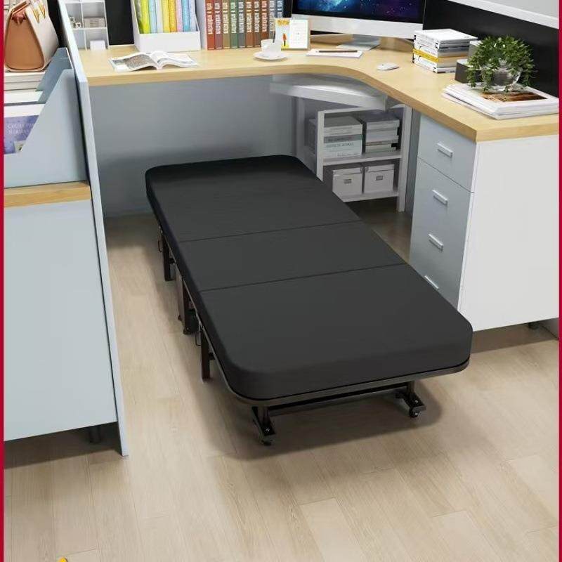 折叠午休床办公室午睡单人床家用硬板床多功能躺椅四折便携