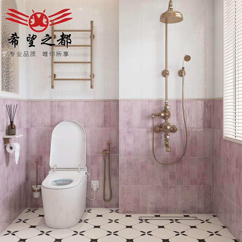 高亮釉600x1200mm冰雾蓝卫生间厨房瓷砖浴室厕所梦幻紫墙面砖