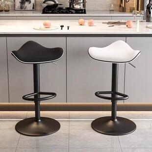 吧台椅椅子升降高脚凳旋转现代简约吧台凳轻奢家用靠背吧椅高脚椅