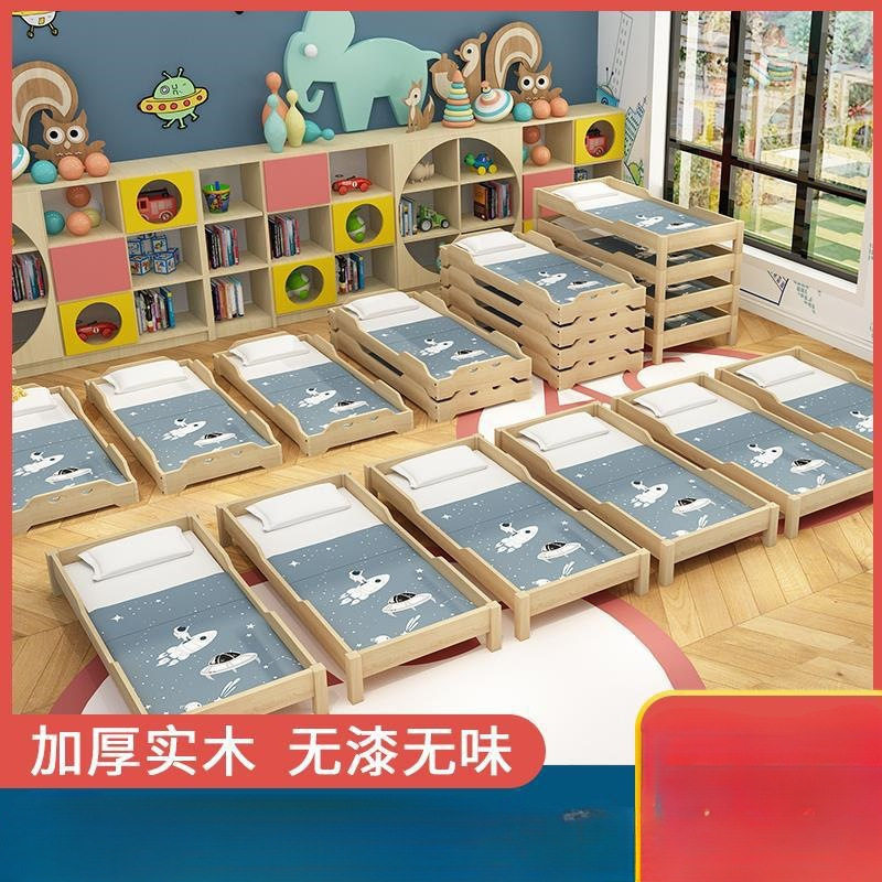 幼儿园床午睡床早教托管班小学生宿舍午休床儿童床松木叠叠床帝无