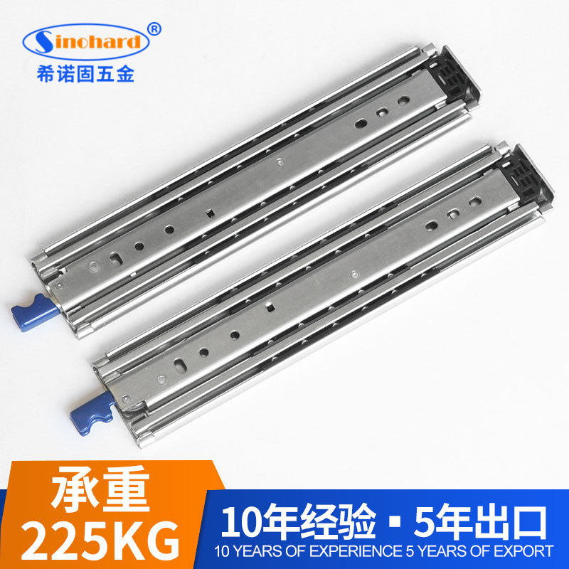 房车改装76宽带锁重型三节承重工业滑轨路轨导轨道轨家具加厚防锈