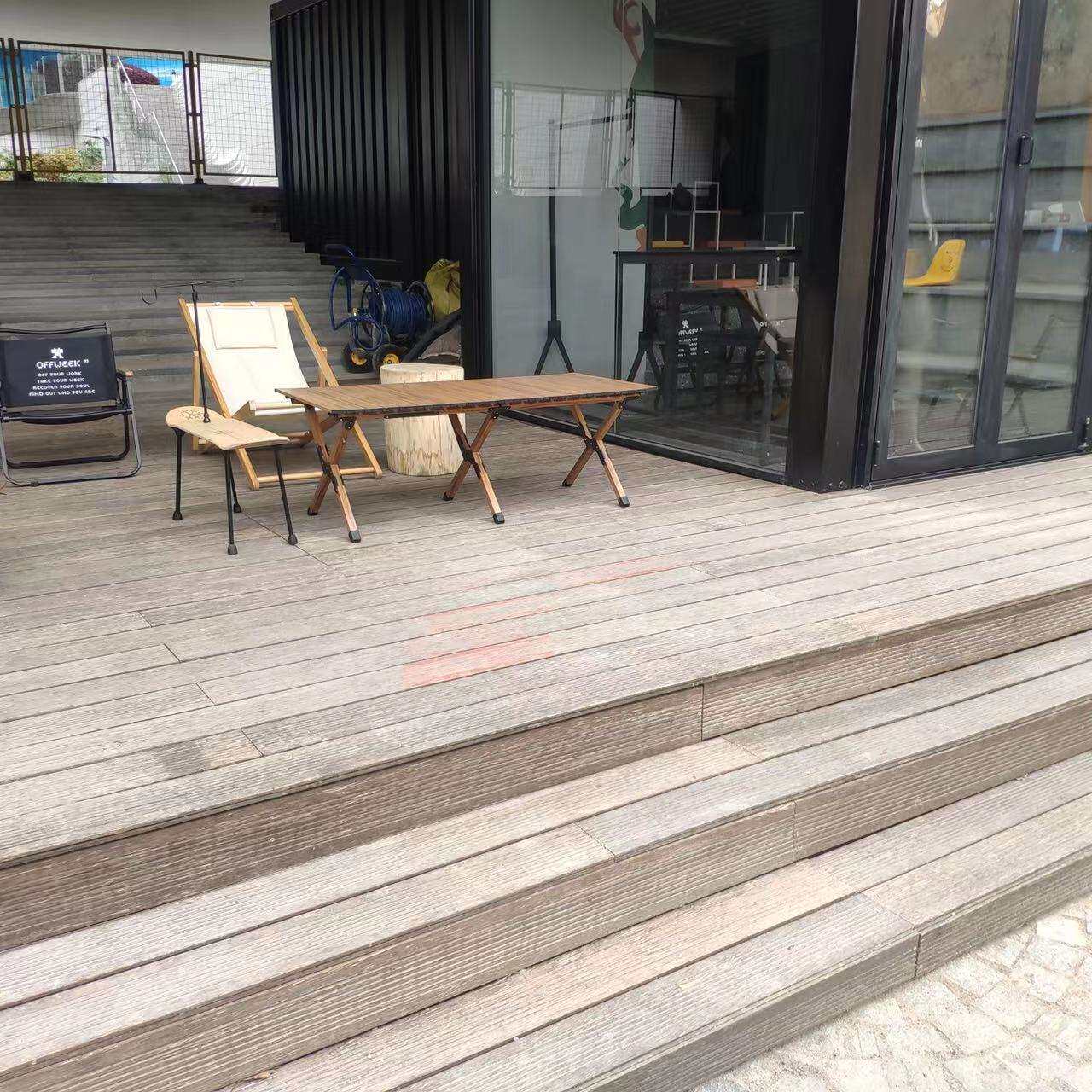 户外防腐木地板菠萝格实木地板防潮防水露台耐磨旧板阳台老地板无