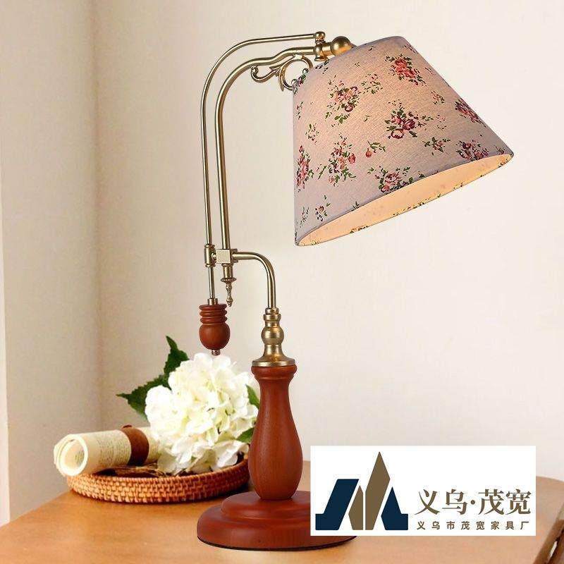 法式宫延复古台灯美式乡村文艺阅读床头灯田园公主北欧风古典台灯