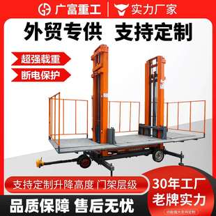 电动液压升降平台移动式工地砌筑抹灰平台电动提升机上砖机升降机